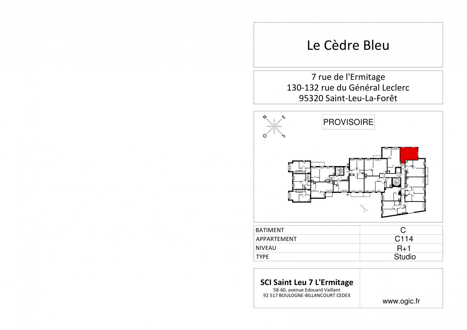 Plan 2D - lot C114