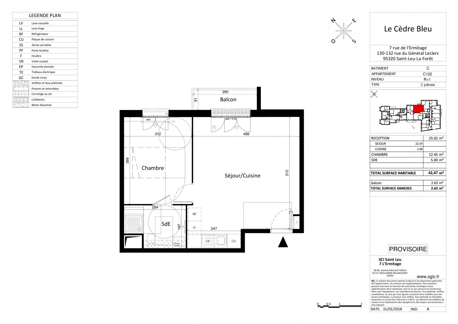 Plan 2D - lot C122