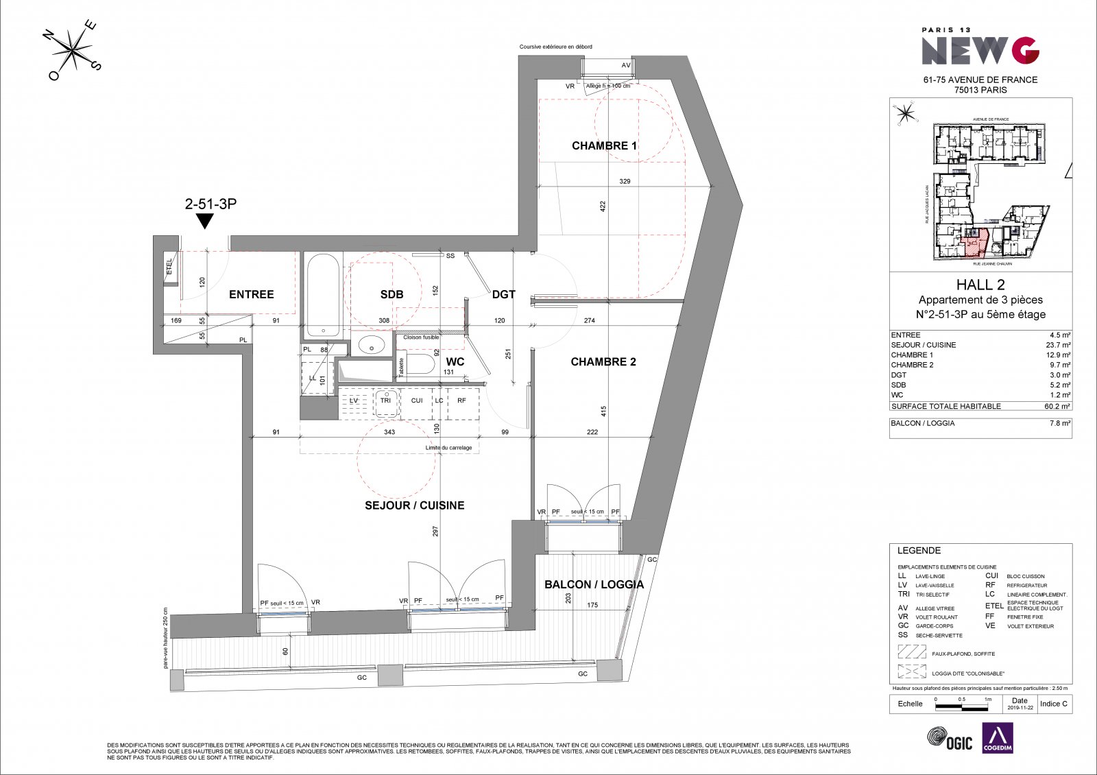 Plan 2D - lot 2-51-3P