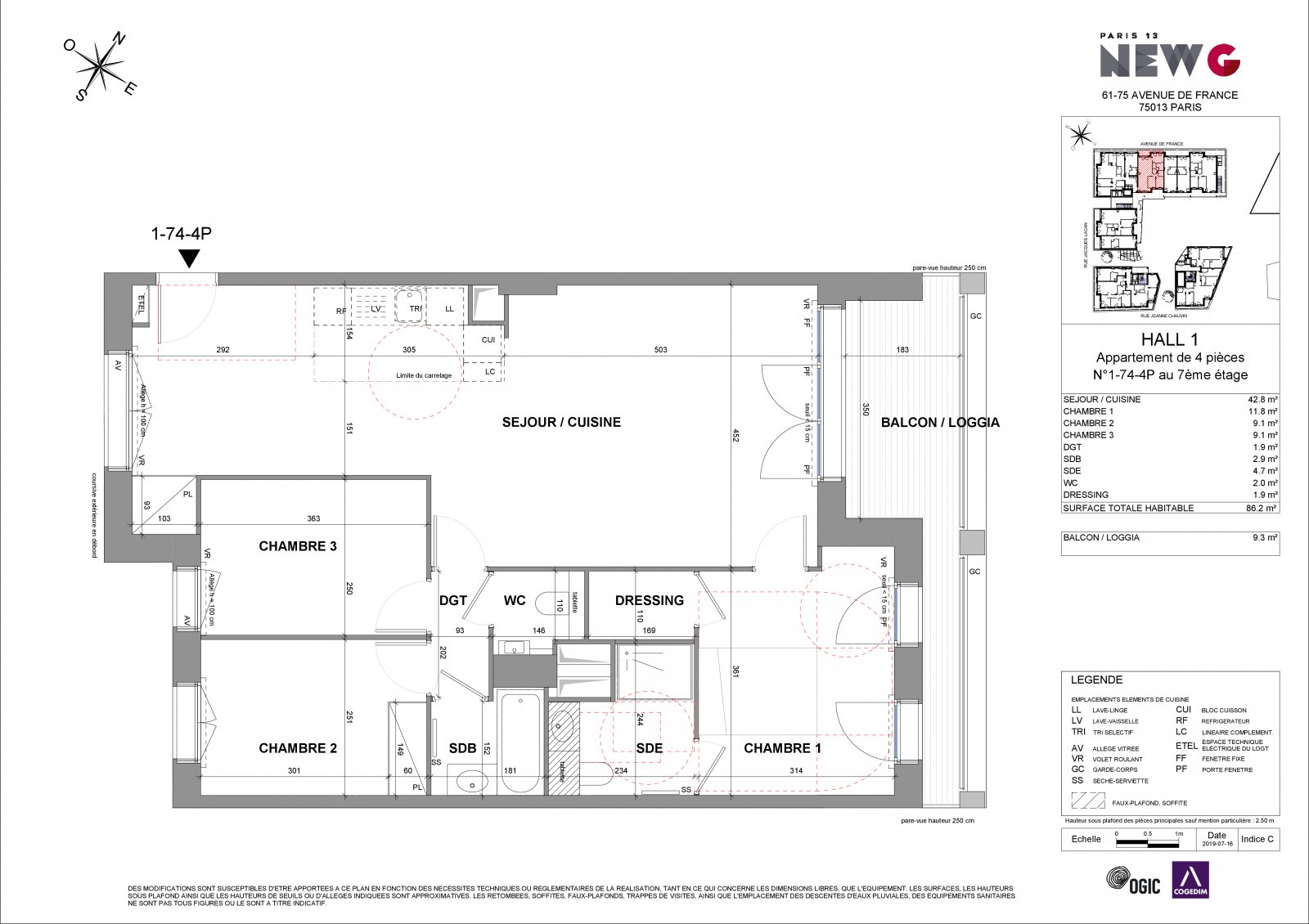 Plan 2D - lot 1-74-4P