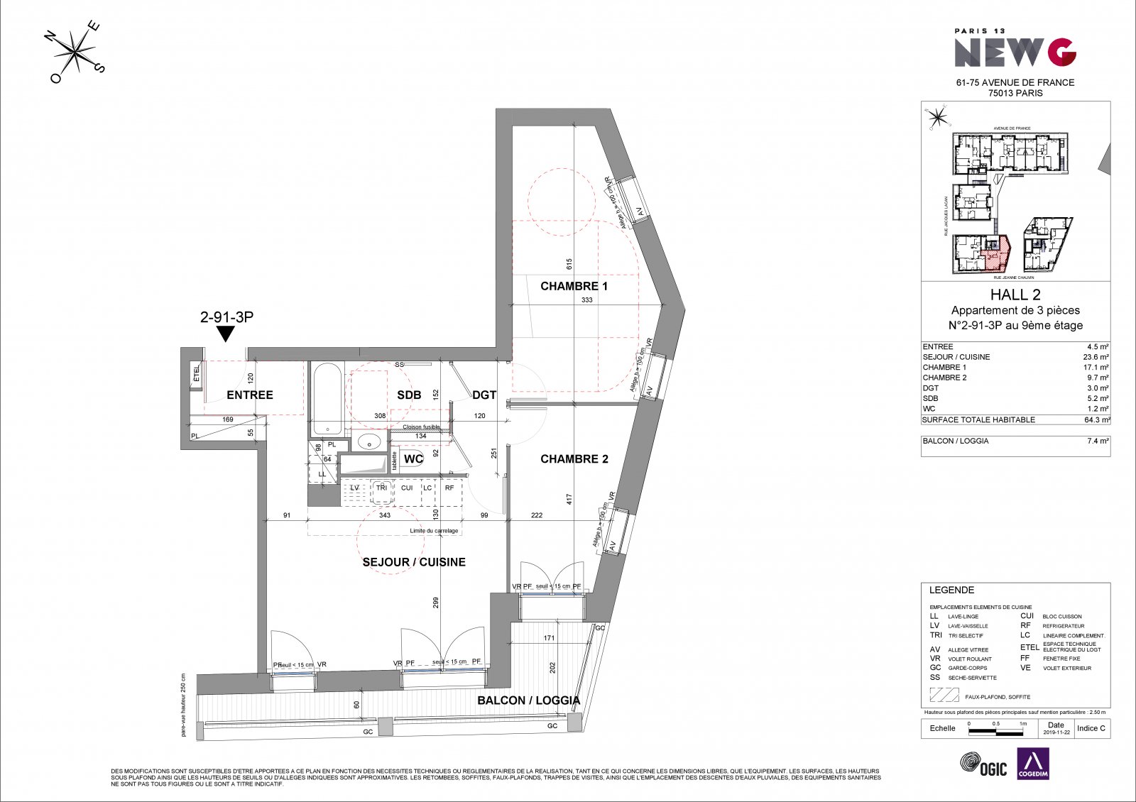 Plan 2D - lot 2-91-3P