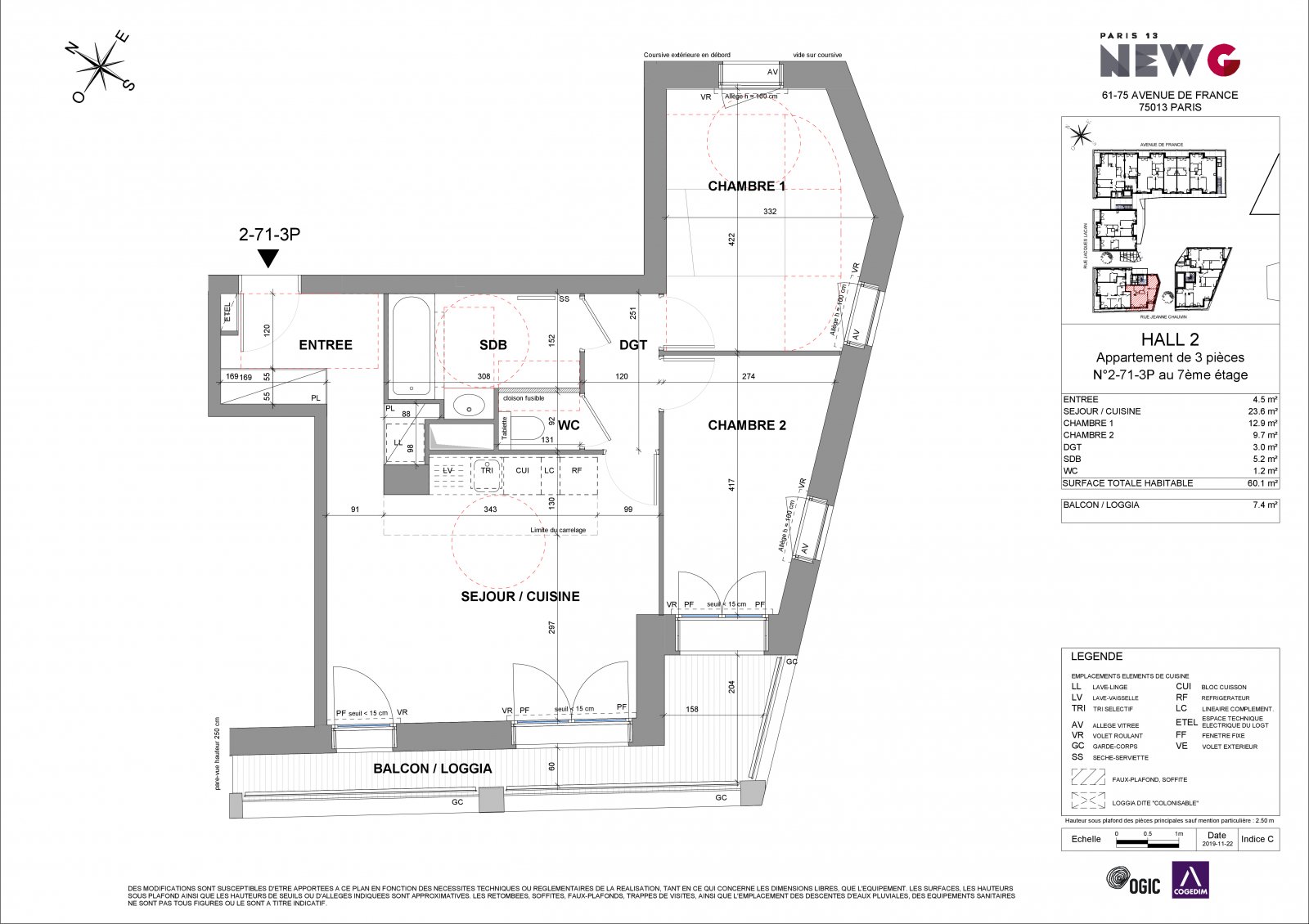 Plan 2D - lot 2-71-3P