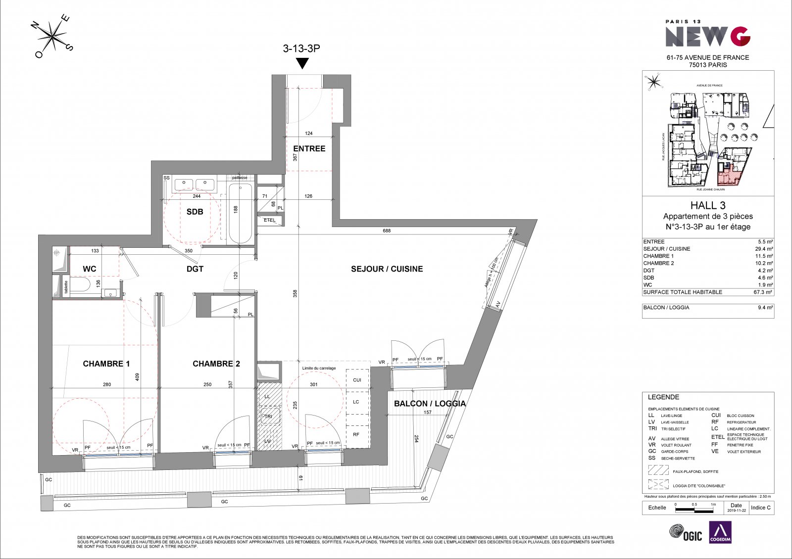 Plan 2D - lot 3-13-3P