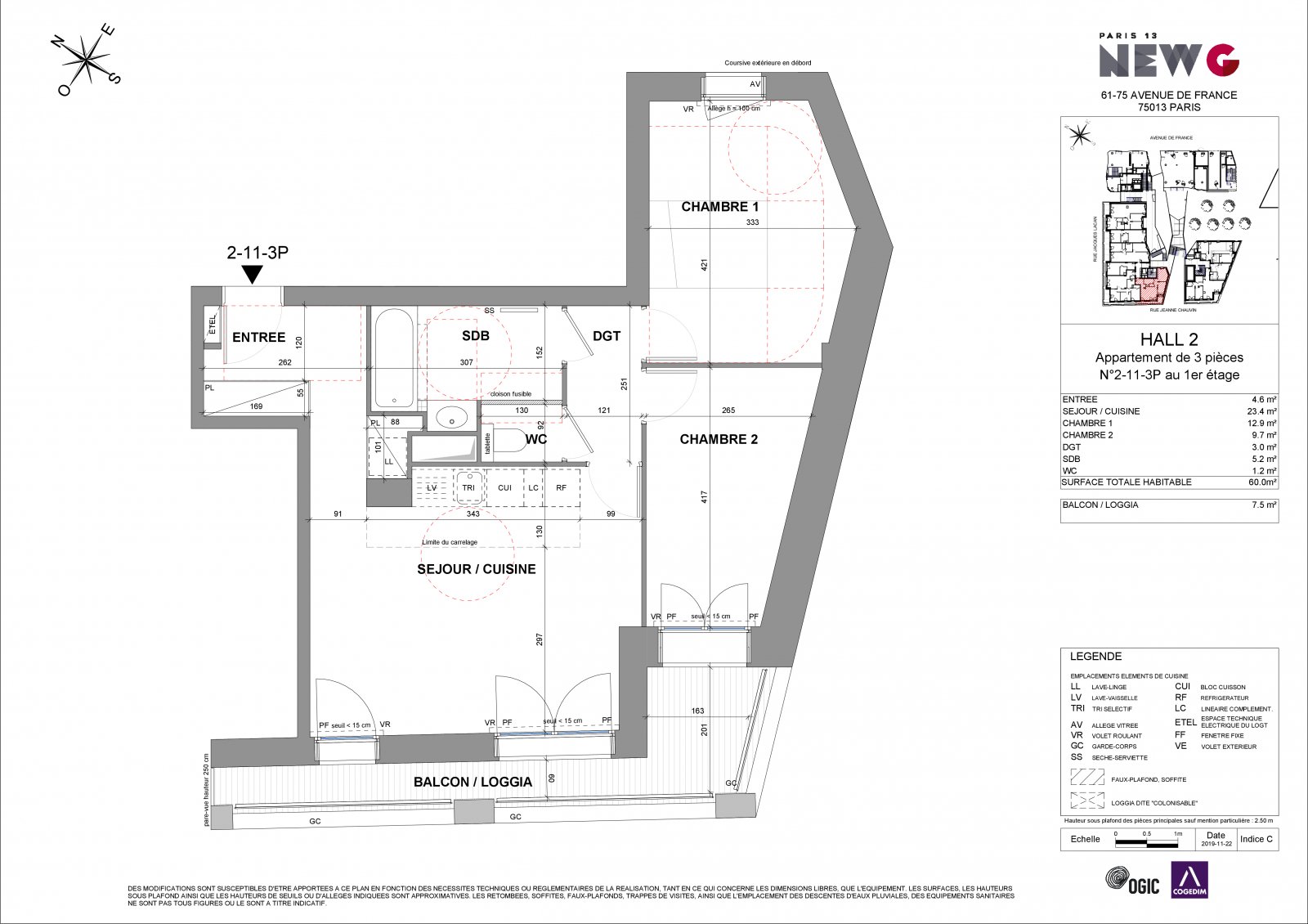 Plan 2D - lot 2-11-3P