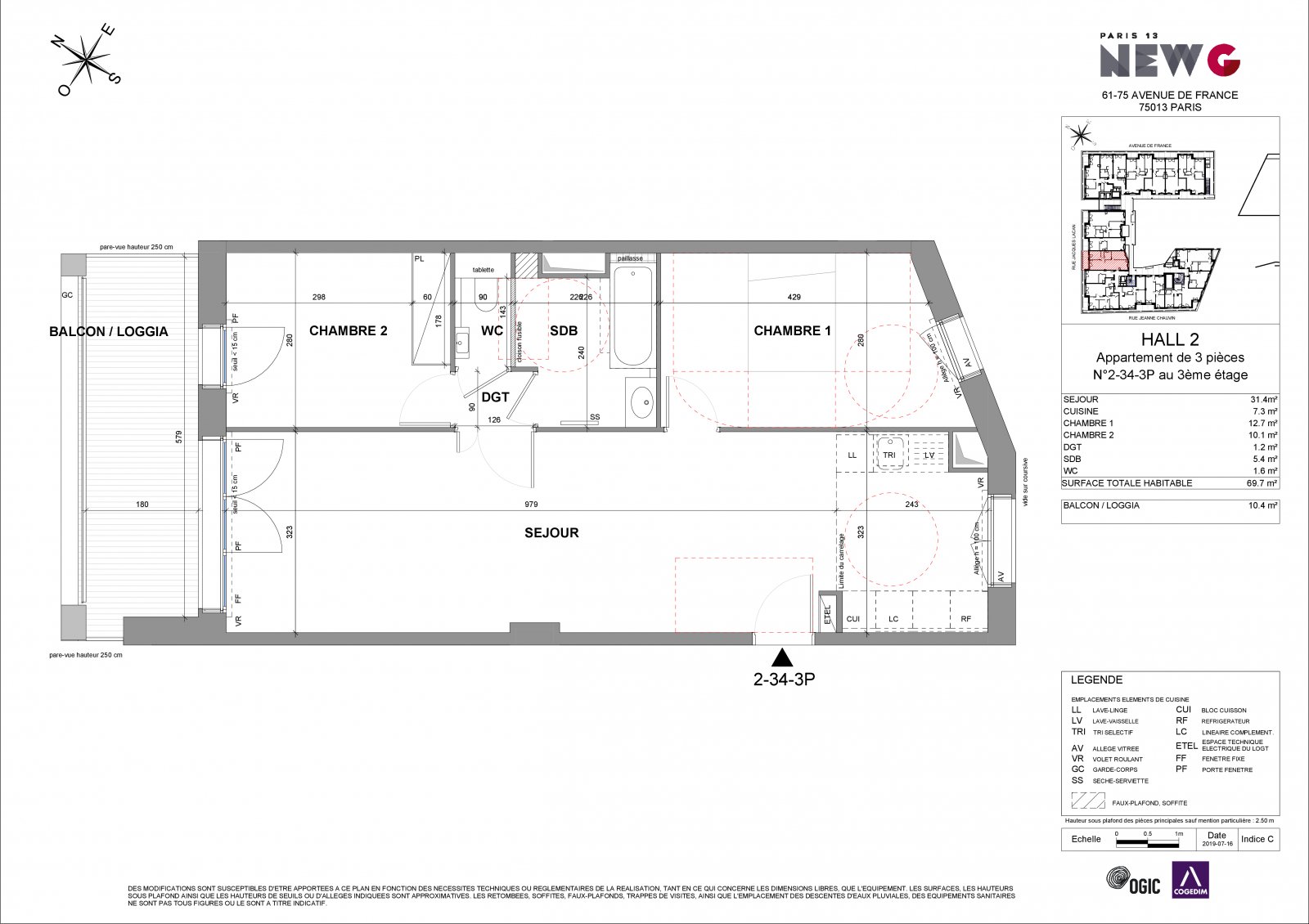 Plan 2D - lot 2-34-3P