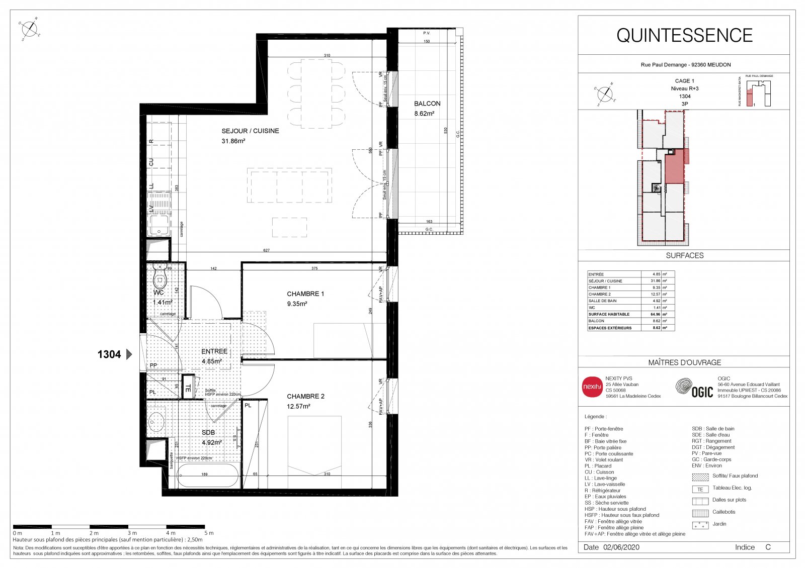 Plan 2D - lot 1304