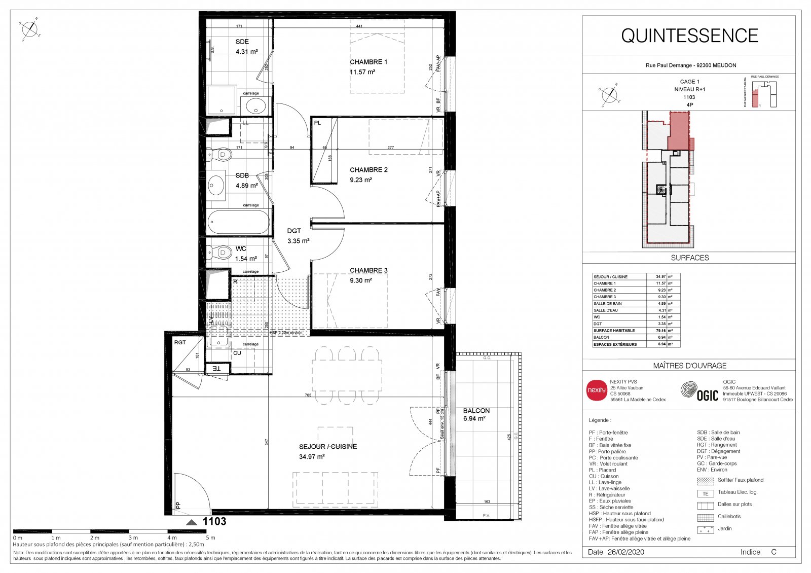 Plan 2D - lot 1103