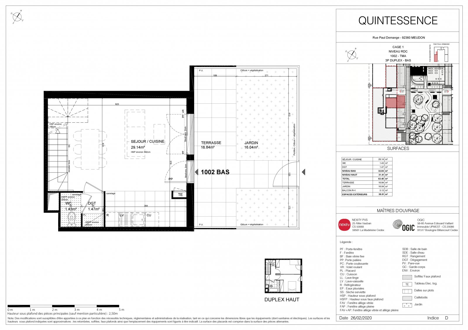 Plan 2D - lot 1002