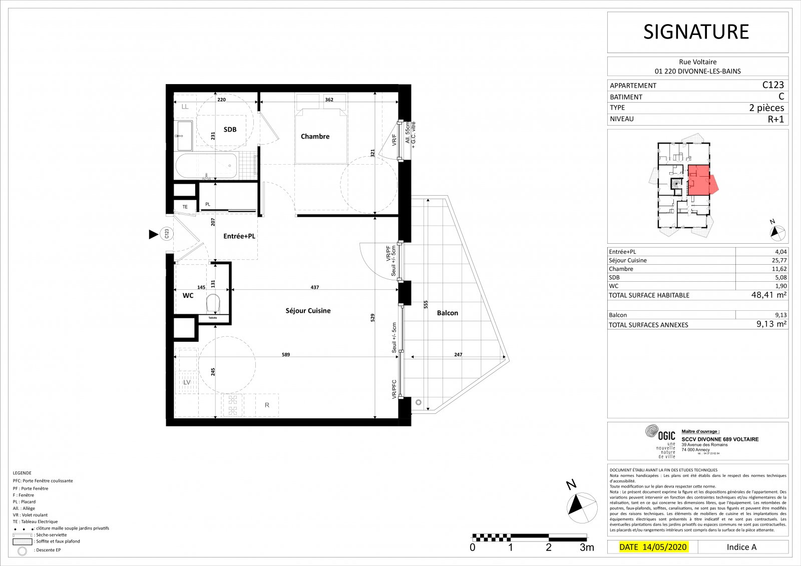 Plan 2D - lot C123