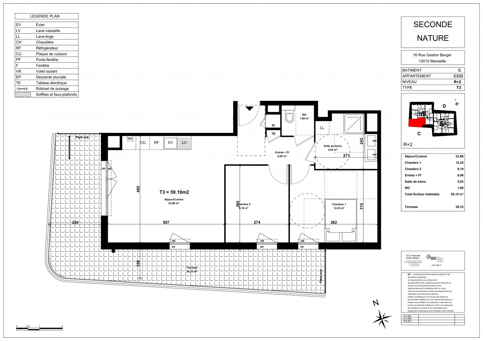 Plan 2D - lot C233