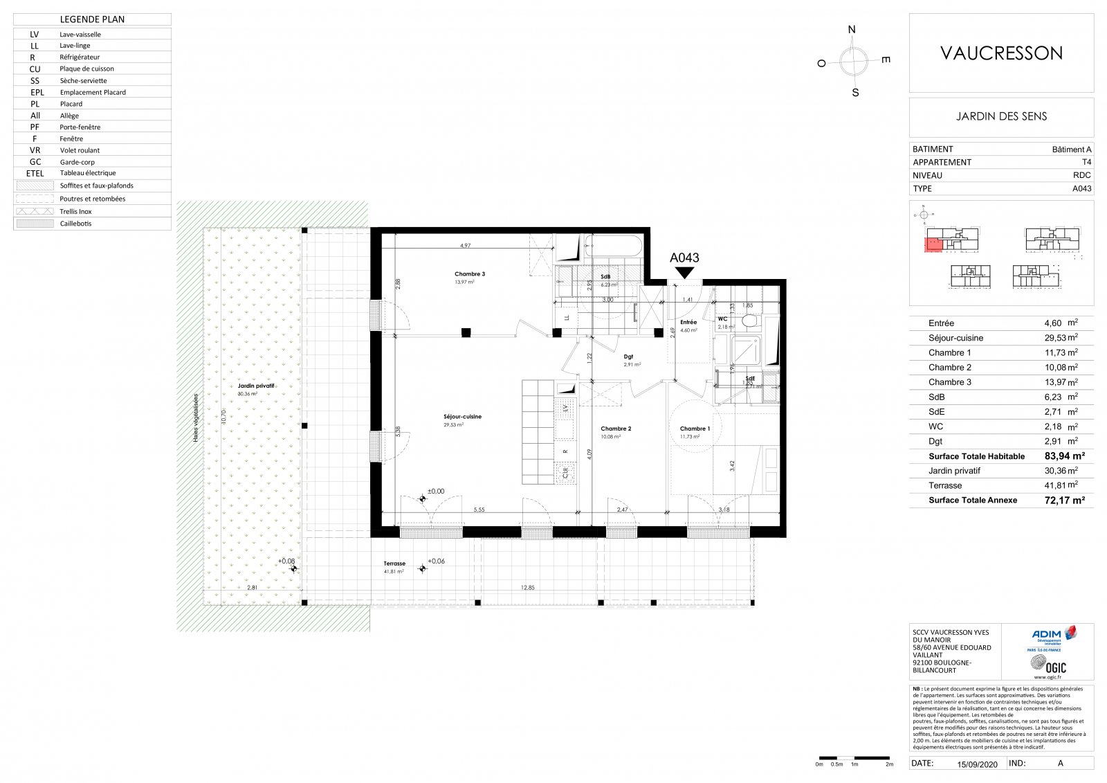 Plan 2D - lot A043