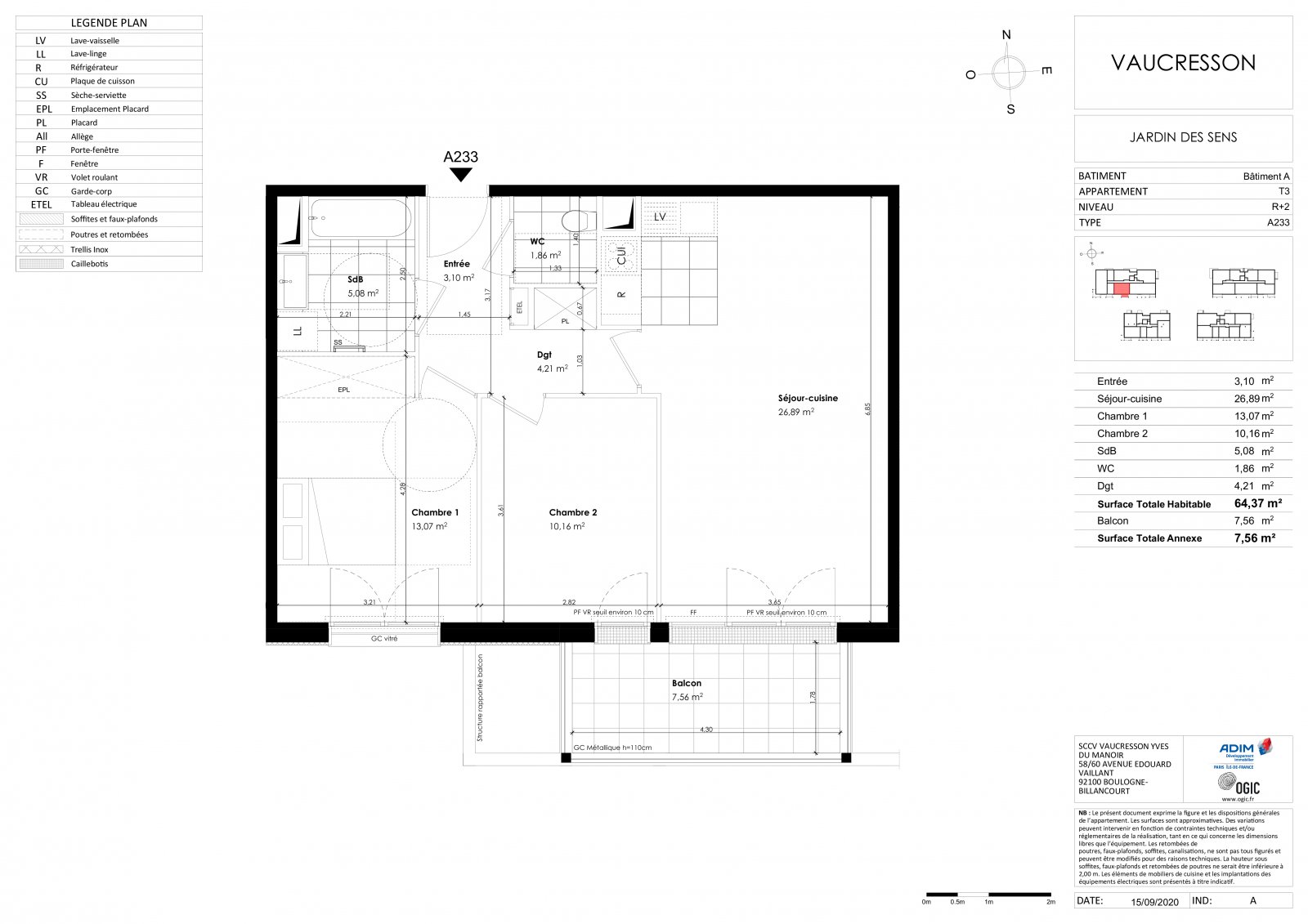 Plan 2D - lot A233